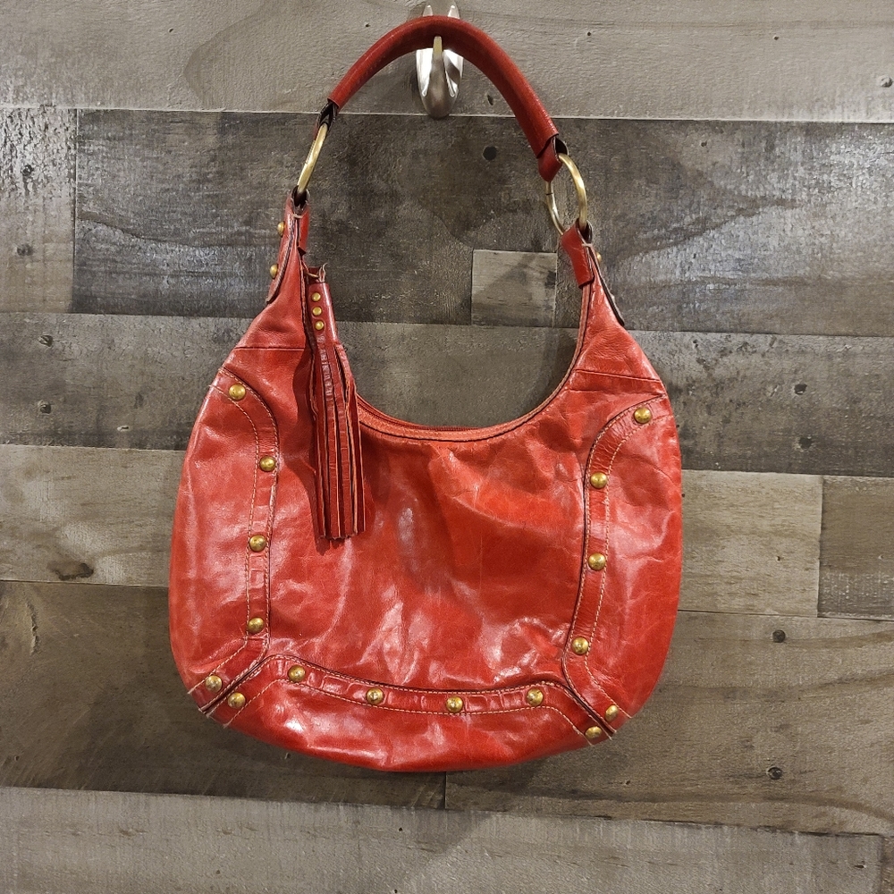 Red Wilson's Leather hobo bag